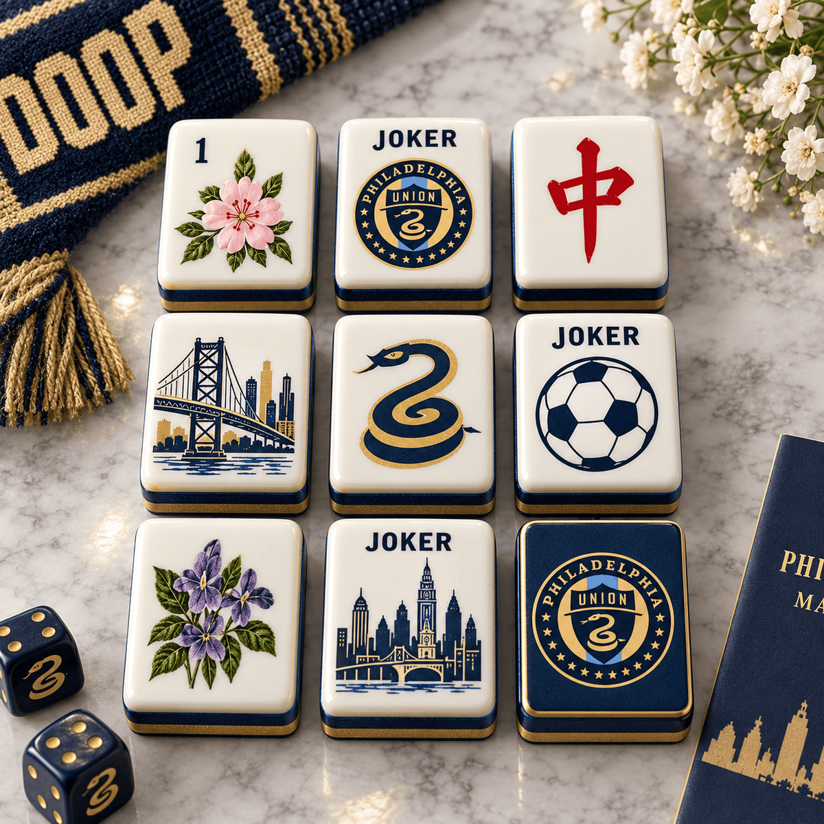 Premium PLD Mahjong Tiles Set TNSM
