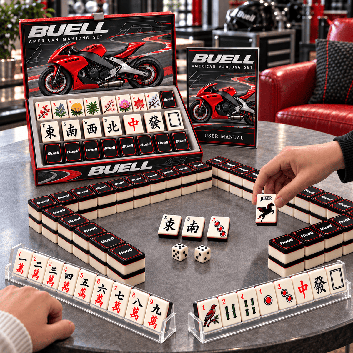Premium BUE Mahjong Tiles Set TTMH